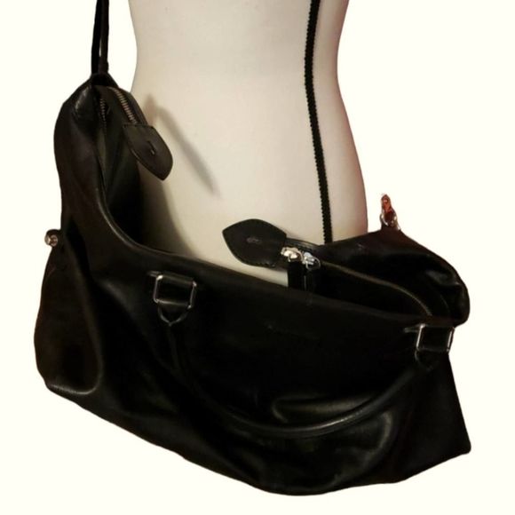 Oversized traveling weekender leather bag - Picture 1 of 6